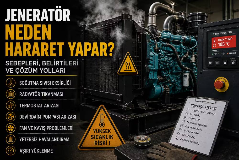 Jeneratör Neden Hararet Yapar? Sebepleri, Belirtileri ve Çözüm Yolları