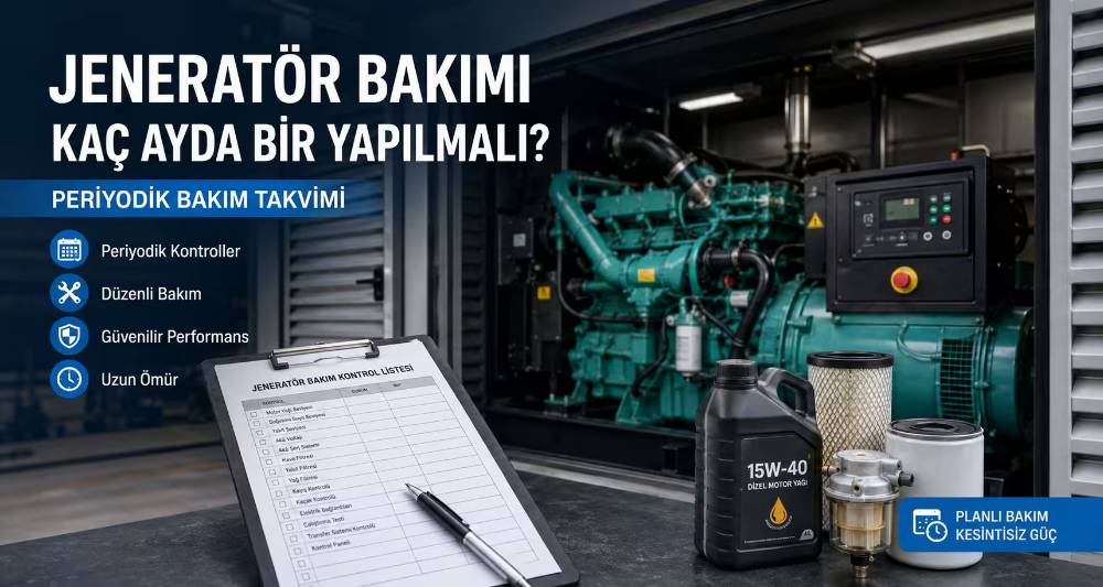 Jeneratör Bakımı Kaç Ayda Bir Yapılmalı? Periyodik Bakım Takvimi